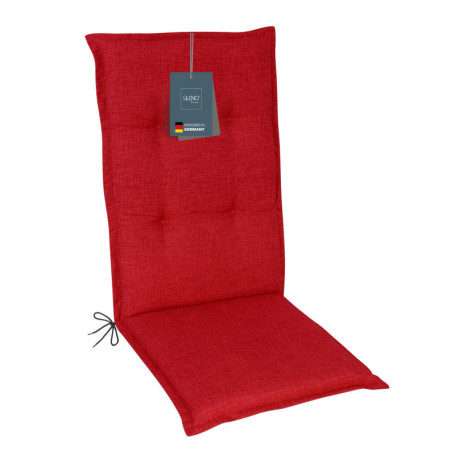 LILENO HOME Coussins pour chaise de jardin [1 pièce – Coussin à dossier haut] Rouge – Chaise longue confortable pour meubles de 