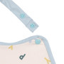 LÄSSIG Bavoir bébé enfant (2 pcs.) avec protection anti-chute et bouton pression/Medium Drop Bib Happy Fruits light blue
