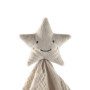 Sterntaler Doudou étoile pour bébé avec Visage brodé, Doudou en Mousseline avec détails noués, consolateur pour garçons et Fille
