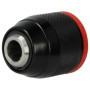 vhbw Mandrin à serrage rapide compatible avec Metabo PowerMaxx SB Basic, SB 18 LT BL pour perceuse sans fil noir/rouge