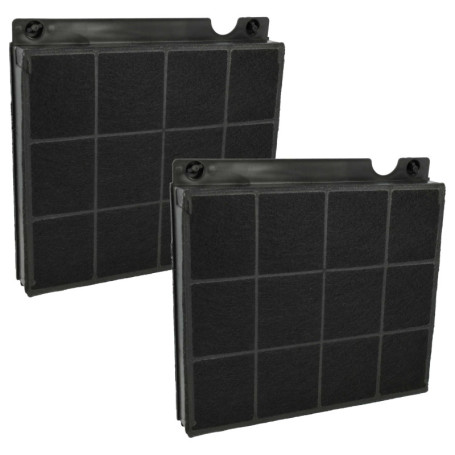 vhbw 2x Filtres à charbon actif compatible avec Electrolux EFF90563OX, EFH9046-IK, EFH9046-IW, EFH9046-IX, EFL326A, EFL336A, EFL