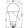 OSRAM Lampe LED Star A100 Recycling 14W 827, 2700K blanc chaud, E27, dépolie, 1521 lm, 40% plastique recyclé
