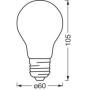 OSRAM Lampe LED SMART+, A60, 6 W, 2 700 K, E27, en forme d'ampoule, à filament, transparente, à intensité variable, contrôlable 