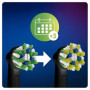 Oral-B CrossAction Lot de 5 têtes de brosses de rechange, pour brosse à dents électrique, avec technologie CleanMaximiser, noire