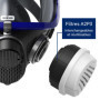 Dräger X-plore 5500 Masque de protection complet avec filtres A2 P3 remplaçables pour des travaux de peinture, bricolage ou épox