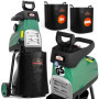 Gardebruk® Broyeur végétaux et Branches 3100 W Silencieux Branches Max. 44mm 2X bac 60L déchiqueteuse Branches broyeur électriqu