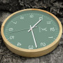 Holzwerk Horloge murale en bois naturel vintage silencieuse sans bruit de tic-tac vert hêtre blanc presque silencieuse en bois m