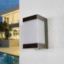 LED Applique extérieure Severina (Moderne) en Gris Inox (1 lampe,à), pour mur extérieur/façade de maison, terrasse und balcon