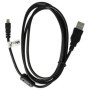 vhbw Câble de données USB (Standard USB Type A) 150cm compatible avec Panasonic Lumix DMC-FS12, DMC-FS14, DMC-FS15, DMC-FS16 app