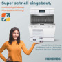 Kenekos - 2X Ressort de Porte avec câble Kit de réparation Compatible avec Lave-Vaisselle Bosch Siemens Viva, Neff, Constructa, 
