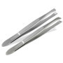 Pince à épiler professionnelle de Solingen 2 pièces droite oblique Fabriqué en Allemagne Acier inoxydable pour les soins du visa