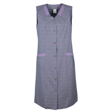 Schuerzenfabrik Blouse à boutons pour femme - Tissu mélangé à carreaux - Tablier sans manches - Multicolore - 62