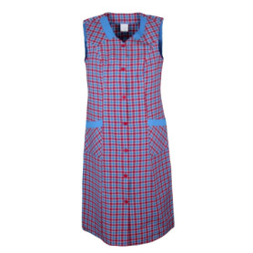 Schuerzenfabrik Blouse à boutons pour femme - Tissu mélangé à carreaux - Tablier sans manches - Multicolore - 60