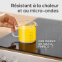 Praknu Verre Doseur en Verre - 50ml, 125ml, 250ml - Graduation Précise - Empilable - Résistant à la Chaleur & au Micro-ondes