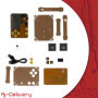 AZDelivery Kit électronique à monter soi-même - Console avec boîtier transparent - Kit électronique portable rétro pour débutant