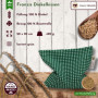 Franzis Nähstube I Oreiller en épeautre I 20x20cm I à carreaux vert I 100% coton I Oreillers en céréales I Soulagement de la dou