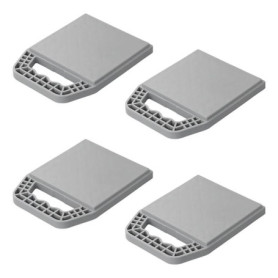 Lot de 4 plaques de support empilables, avec poignée - Plaques de calage - Jack Pads - Plaques de support pour caravane, camping