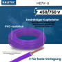 Kalitec H07V-U 1 x 2,5 mm² Violet I Fil simple en PVC ignifuge 2,5 mm² Toron rigide en cuivre I 450/750 V I Câble de câblage mon