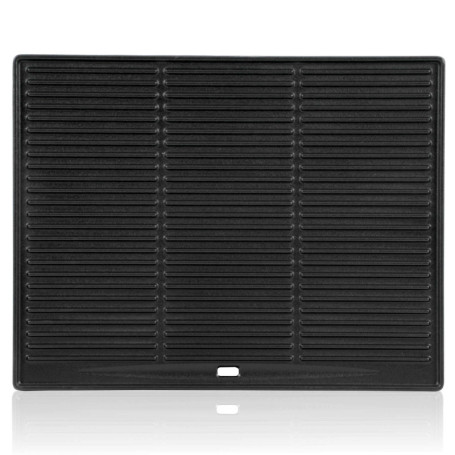 BBQ-TORO Plaque de Gril en Fonte 45 x 35 cm | Plaque réversible, émaillée | utilisable des Deux côtés | Convient pour Gril à gaz