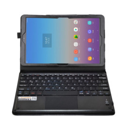 MQ Étui de protection clavier Bluetooth avec pavé tactile pour Samsung Galaxy Tab A 10.5 LTE SM-T595 WiFi T590 avec clavier QWER