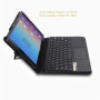 MQ Étui de protection clavier Bluetooth avec pavé tactile pour Samsung Galaxy Tab A 10.5 LTE SM-T595 WiFi T590 avec clavier QWER