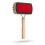 Brosse pour peau d’agneau et de mouton - Brosse à nettoyer universelle et solide - En bois - Brosse à picots également adaptée p