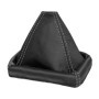 L&P A0025 Soufflet Sac Manchette manchon de commutation 100% cuir véritable veritable noir noire couture fil gris transmission m