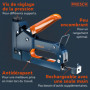 Presch Kit d'agrafeuse manuelle professionnelle - Agrafeuse murale avec un assortiment de 600 agrafes pour le bois, le tissu, le