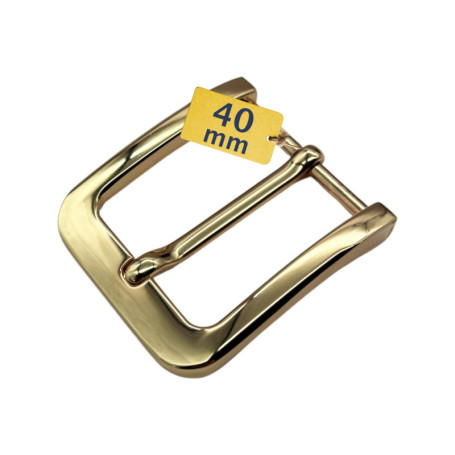 Cartvelli Boucle de ceinture pour ceinture de 40 mm - Or brillant, Doré brillant, 40mm