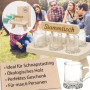 Smart-Planet Plateau à liqueur en bois avec 6 verres pour liqueur et liqueur - Banc à liqueur rustique avec inscription « Table 