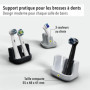 Qikfresh - Support pour 2 brosses à Dents | pour têtes de Brosse à Dents Oral B, IO, Philips Sonicare, Waterpik, Fairywill | en 