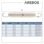 Arebos Lot de 36 ressorts de trampoline | Ressort de traction | Ressort de pression | Ressort en acier pour trampoline | 215 mm