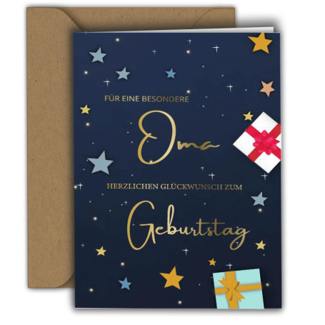 Edition Colibri Carte d'anniversaire pour grand-mère – Pour une grand-mère spéciale – Carte de vœux pour grand-mère I Carte plia