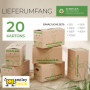 Smiley Pack - Lot de 20 Cartons de Déménagement Robustes - Extra Larges et Réutilisables - Charge Maximale : 40 kg - Avec Boîte 