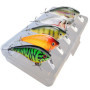 Crankbait Lot de 5 leurres pour brochet, perche et sandre, 13 g I 7,5 cm, flottants, dans différents décors, appâts pour brochet