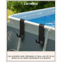 Carrie Box Support d'épuisette, Gris | 2 Supports | Support pour épuisette de Piscine | Rangement pour Accessoires de Piscine | 