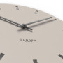 Cander Berlin MNU 2550 P XXL Horloge murale silencieuse sans bruit de tic-tac pour salon moderne vintage Gris chaud Taille XXL