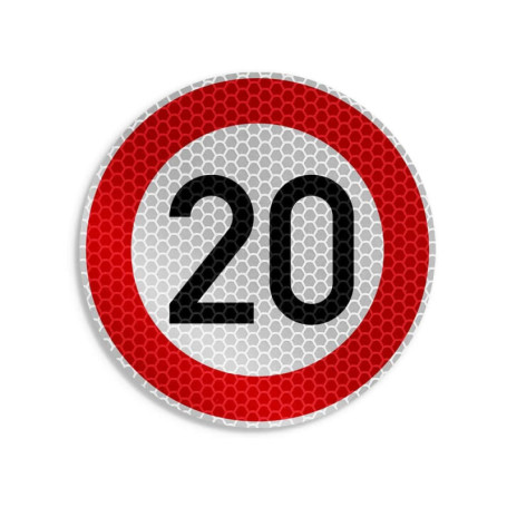 Petit autocollant de signalisation routière – Mini panneau de signalisation – Diamètre 10 cm – Réfléchissant – Divers autocollan