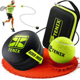 TENIX® Tennis Trainer [avec Power-Grip-System] Entrainement tennis pour enfants & adultes | Jouez dans votre jardin, au parc ou 