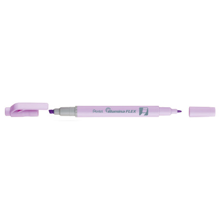 Pentel - Marcador fluorescente de doble punta en color violeta pastel, excelente para resaltar.