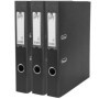 Lot de 3 classeurs larges pour format A4, dos de 4,5 cm, classeurs en plastique noir