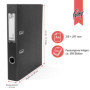 Lot de 3 classeurs larges pour format A4, dos de 4,5 cm, classeurs en plastique noir