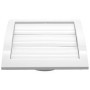 H&C VENT Grille Aeration 190x190mm avec clapet et Moustiquaire │ Anti retour Lamelles Mobiles│ Evacuation Cache Tuyau Ventilateu