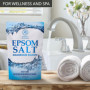Sels de Bain 3 x1000g - Sels Epsom 3kg - Naturel Magnésium - Relaxation & Détoxification - Apaisant et Soulage les Muscles - Soi