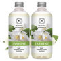 Recharche Diffuseur Roseaux du Jasmin avec Huile Essentielle du Jasmin 2x500ml - Parfum Ambiance - Desodorisant Maison - Diffuse