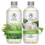 Recharge Diffuseurs de Parfum 2x500ml - аvec Arôme Lemongrass & Arôme de Jasmin - Parfum Frais et de Longue Durée - Aromathérapi