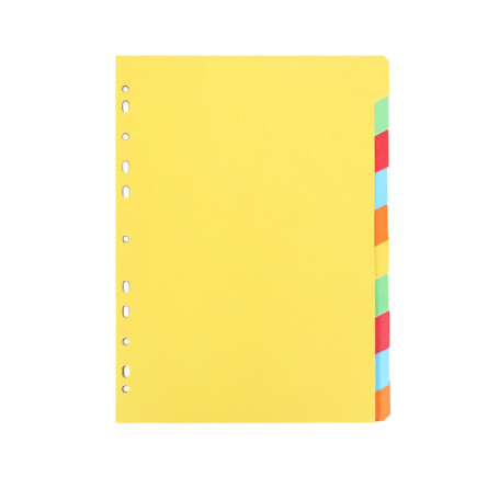 Eagle Lot de 10 intercalaires en papier durable 5 couleurs A4