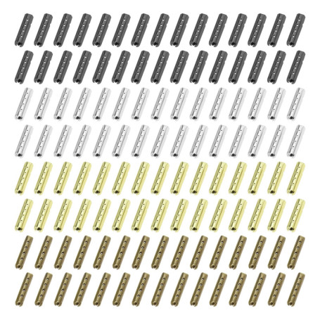 OTOTEC 120pcs Embouts de Lacet Pointes de Lacet Aglets de Tête Embouts de Remplacement pour Baskets en Toile Bricolage Réparatio