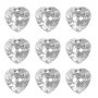 EMSea 100pcs Boutons en Forme de Coeur Cristal Amour Coeur Boutons Clairs Strass Bouton avec Deux Trous Bouton Décoratifs pour B