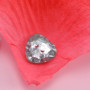 EMSea 100pcs Boutons en Forme de Coeur Cristal Amour Coeur Boutons Clairs Strass Bouton avec Deux Trous Bouton Décoratifs pour B
